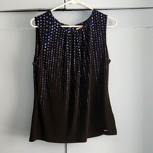 Calvin Klein blue dot blouse